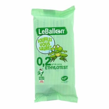 Ethylotest Ballon Jetable NF 0,2 g jeune conducteur